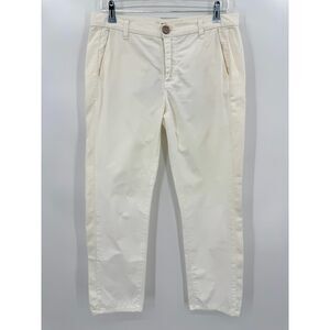 J BRAND Cream White Avery Cotton Chino Ankle Pants Size 28